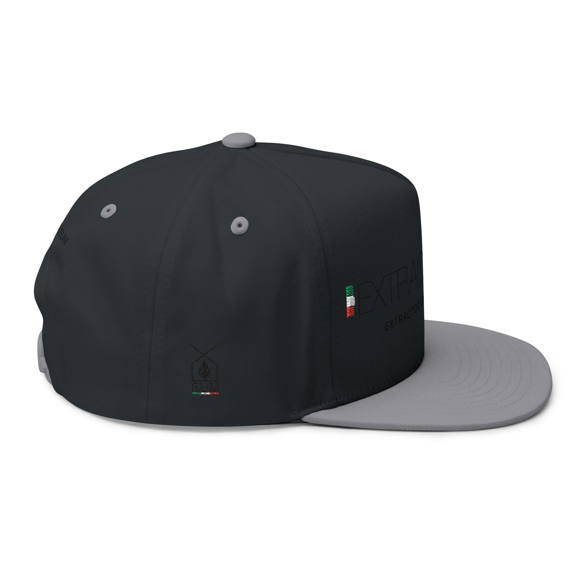 Gorra plana con visera bordada y elegante - Extractos EUM